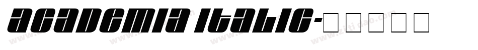 Academia Italic字体转换
